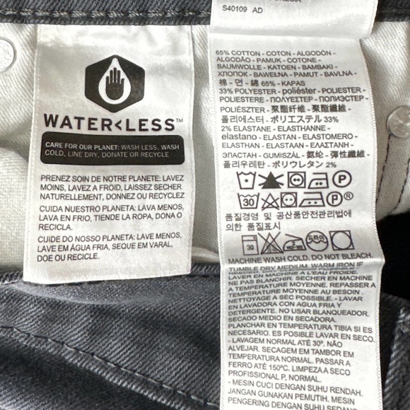 Levi Strauss & Co 541 Denim Jeans Straight Leg Zip Fly Black Size W33 L32 - Picture 9 of 11